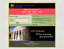 Tablet Screenshot of blackboard.uncp.edu