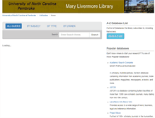 Tablet Screenshot of libguides.uncp.edu